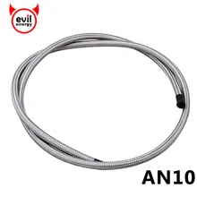 evil energy AN10 1Meter Stainless steel Oil PTFE Hose Gasoline Brake Line Hose Oil Cooler Racing Hose Fuel Oil Line vr racing an10 oil cooler kit 28 rows oil cooler oil filter adapter nylon stainless steel braided hose with pqy sticker box