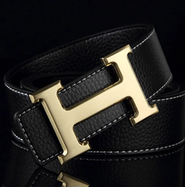 

Luxury Designer H Double G Brand Belts Men High Quality Male Genuine Real Leather Women Belt Smooth H GG Buckle Strap for Jeans.