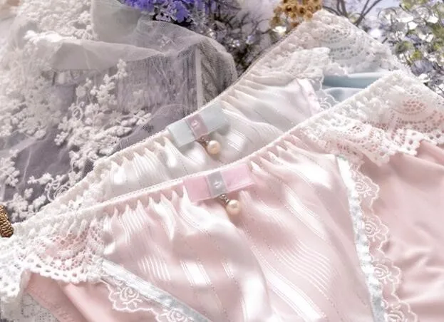 Prissy Sissy Fairy Pearls Bow Panties