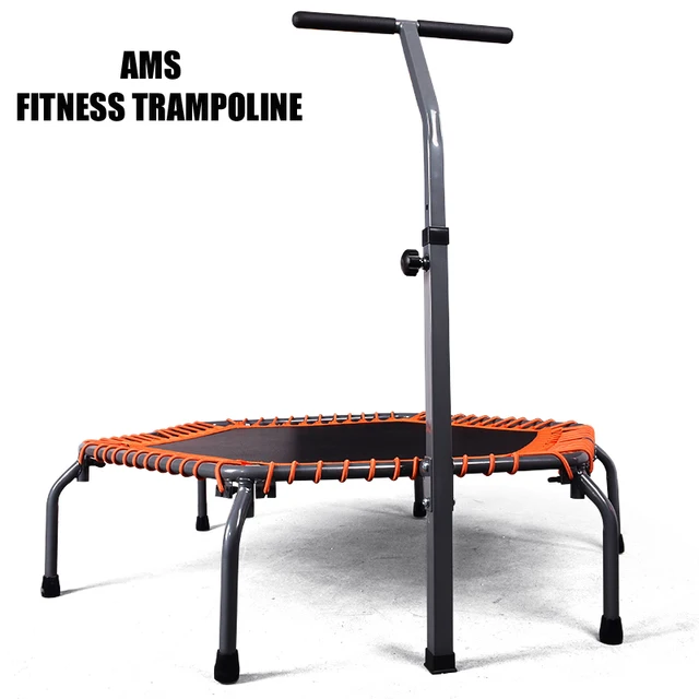 135cm diameter exercise fold fitness trampoline with adjustable135cm diameter exercise fold fitness trampoline with adjustable handrail,
