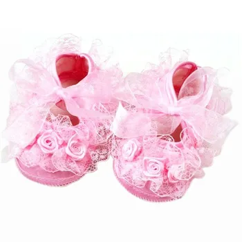 

Lace Toddler Girl Baby Shoes Infant Girl Non-Slip Princess Shoes Prewalker Shoes