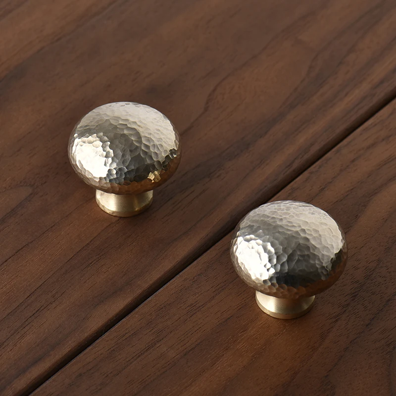 

Mushroom shape/Solid Brass/ Round Cabinet Door Knobs and Handles gold Furnitures Cupboard Wardrobe Drawer Pull Handles