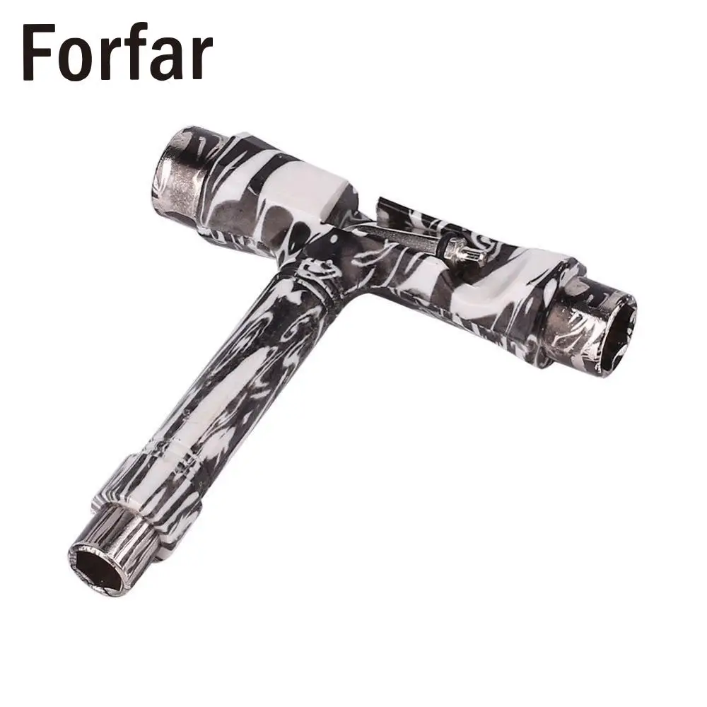 Инструменты для скейтборда Forfar T образной формы узорчатый роликовый скейт