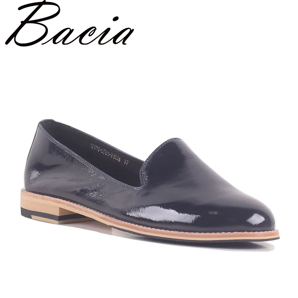

Bacia Super Soft Cow Leatheer Flats Round Toe Low Heel Shoes Rubber outsole Pigskin Insole Flats Casual Footwea Size 36-40 SB049