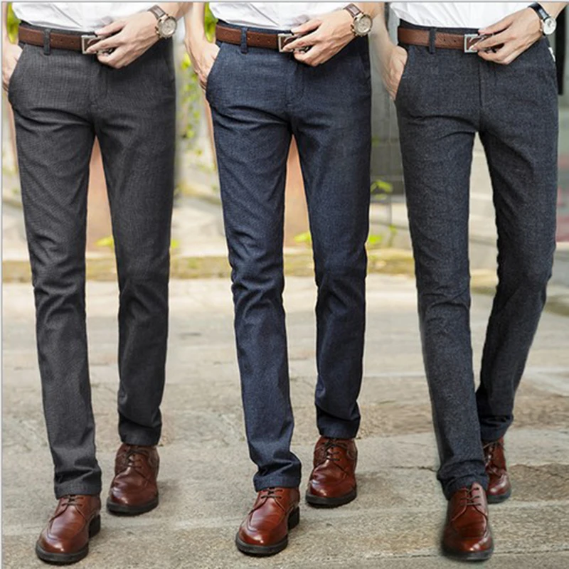 Mens pants casual dress pants formal male suit trousers autumn pants men cotton trousers clothing pencil pants