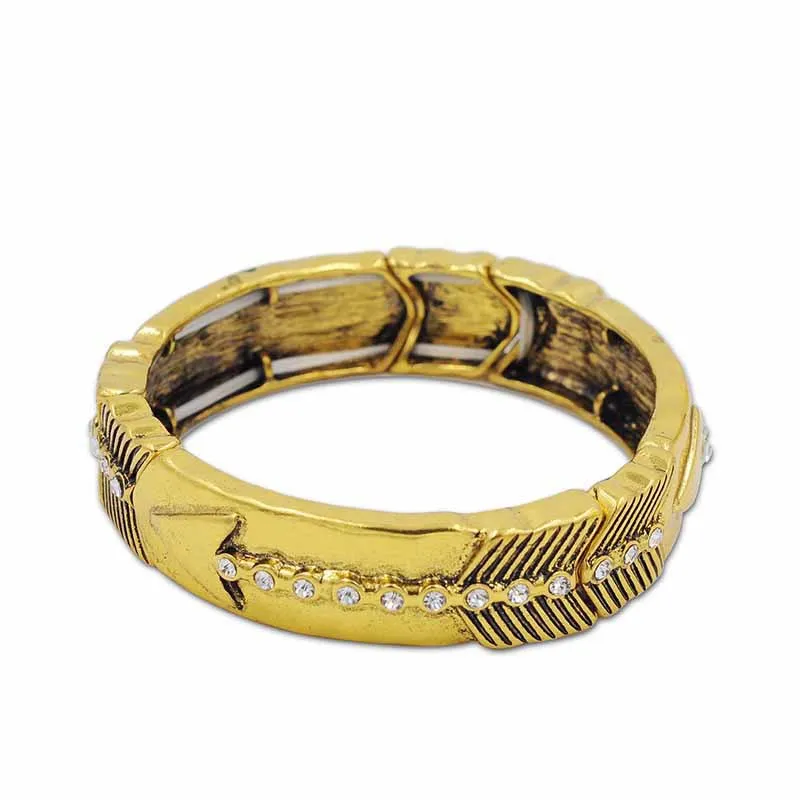 Livraison Gratuite Antique Tribal Hero La flèche Bracelet Antique Or Argent Plaqué Bohême Style Indien Bracelets