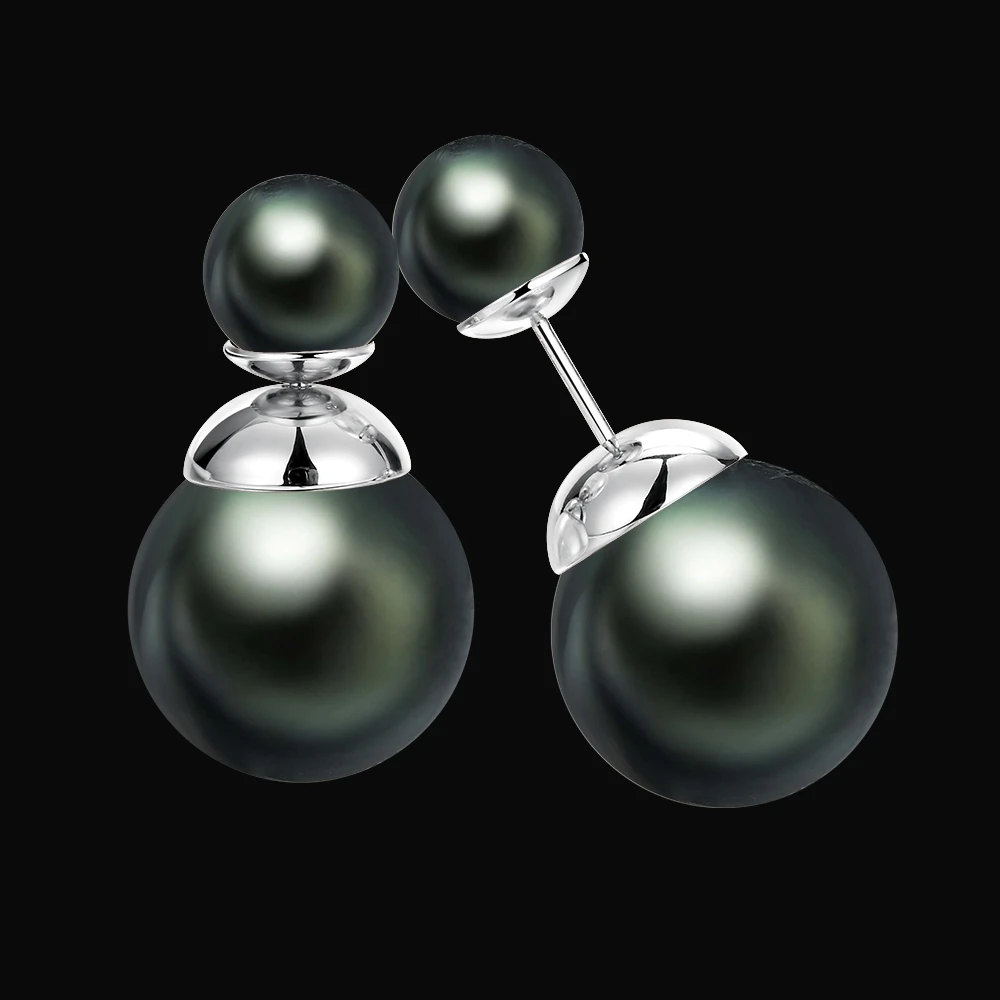 Женские серьги гвоздики с жемчугом под розовое золото и серебро|pearl stud earrings|fashion