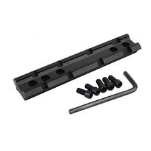 Горячая Тактический Охота кривая Нижняя свинец рейку DIY винтовка/прицел Пикатинни/Уивер Гора База 100 мм с Шурупы 5 отверстий пистолет случае