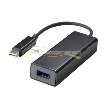 

15cm Thunderbolt to USB 3.0 Single Port 5Gbps Flash Disk Hard Disk Drive HDD SSD Cable Adapter Dongle Convertor Black Color