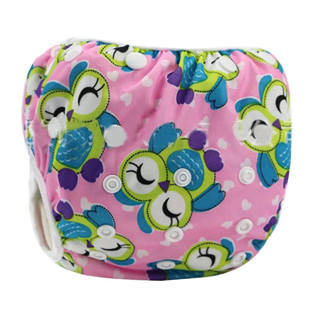 Baby Boy Girl Summer Swim Shorts Adjustable Kids Toddler Cartoon Polyester Swimming Short Pants Beach Bathing Trunks Quick Dry