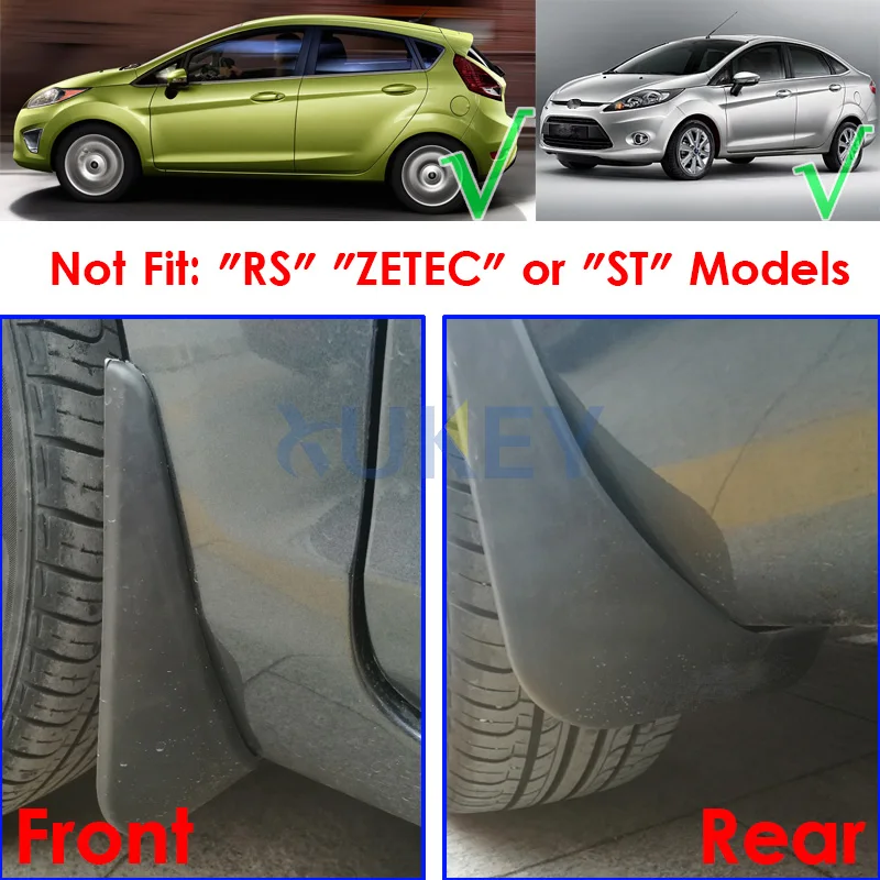 Genuine Xukey Splash Guards Mudguards Mud Flaps For Ford Fiesta Mk7 2011-2019