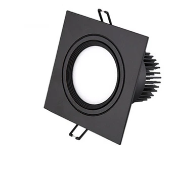 

Double head Black Square Dimmable COB Downlight 7W-40W LED Downlight AC85-265V Ceiling Lamp Recessed lighting indoor lighting