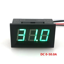 Высококачественный цифровой амперметр постоянного тока 0-50.0A с зеленым дисплеем, светодиодный панель тока, прямой амперметр, гальванометр