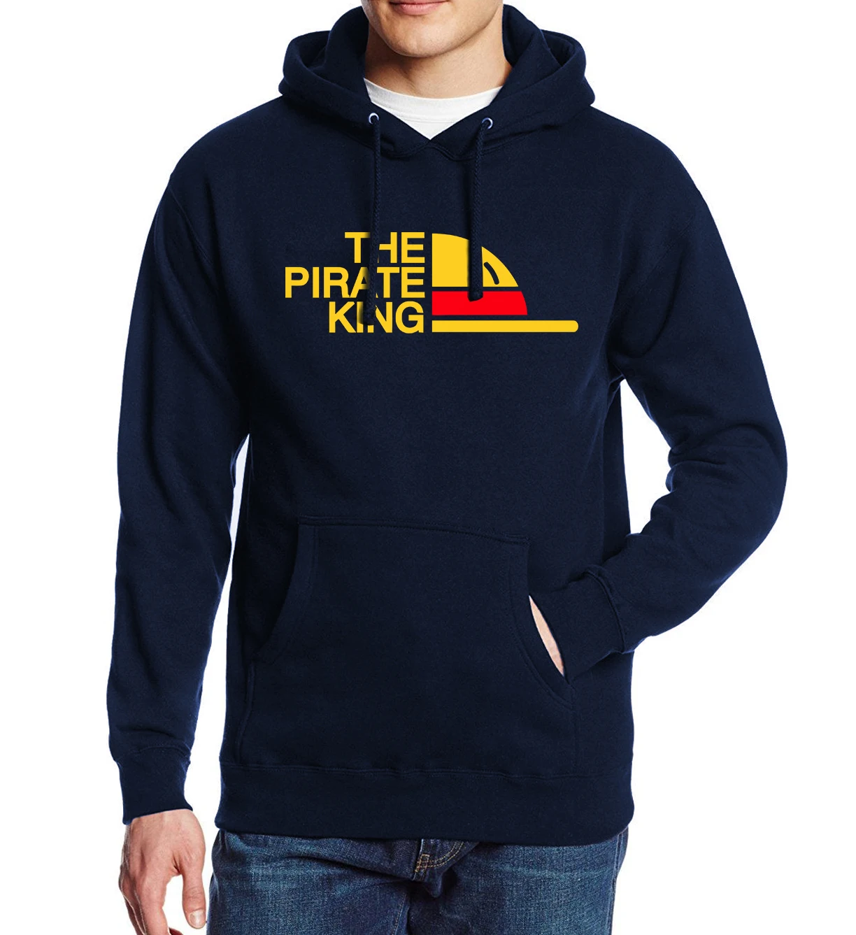 

2018 Autumn Winter Fleece Sweatshirt Long Sleeve Brand Hooded Hoodies Men One Piece Anime Pullover Hoody Streetwear Men's Hoodie