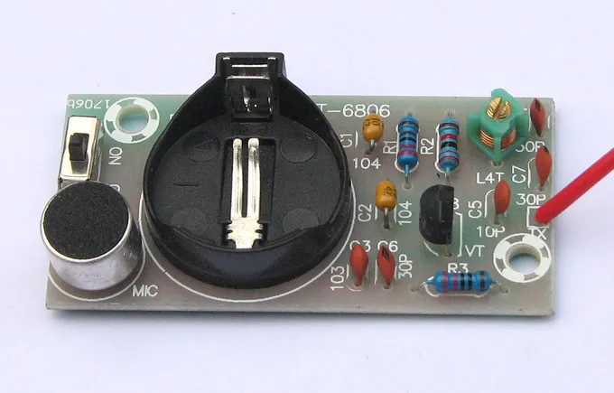 

Simple FM FM wireless microphone radio transmitter module making electronic DIY PCB kit of parts