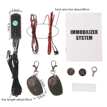 

RFID 2.4GHz wireless car immobilizer engine lock anti-hijacking with G-sensor alarm auto car Burglar Alarm Systems