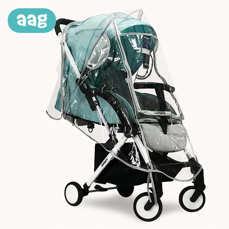 

AAG Baby Stroller Raincover Accessories EVA Transparent Dust Wind Waterproof Child Pram Rain Cover Canopy Baby Cart Raincoat