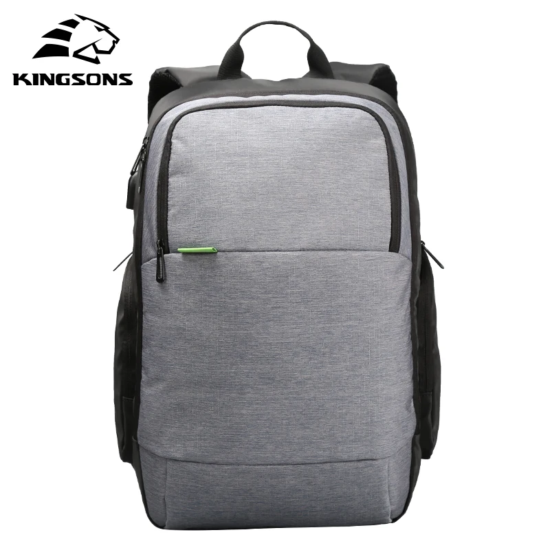 

Kingsons Brand External USB Charge Women Laptop Backpack Anti-theft Solid Color Notebook Women Computer Bag 15.6 inch KS3143W
