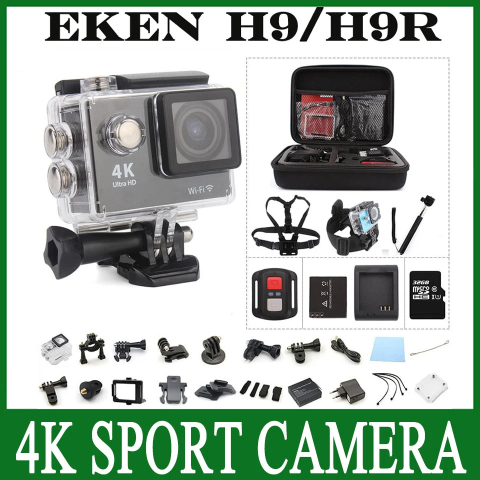16MP Ultra 4K Wifi Extreme Sports Camera 1080P Waterproof H9 H9R Diving Camera 170D Lens Action Cam 2.0'' Screen Mini Sport DV