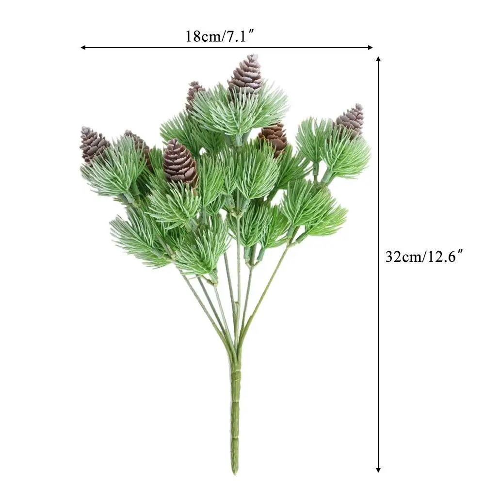 4 шт. искусственные сосновые ветви кедра с соснами, искусственные шишки, пластиковые кустарники, искусственные зеленые кусты, пряди, столешницы