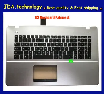 

wellendorff New/Orig Upper shell For ASUS A751 X751LD K751L X751 R752 US keyboard upper cover Palmrest,Silver