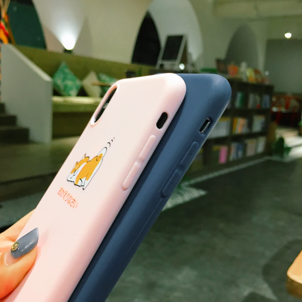  Shiba Inu Fall für iPhone XS MAX X XR Nette Cartoon Telefon Silikon TPU Coque Abdeckung sFor iPhone
