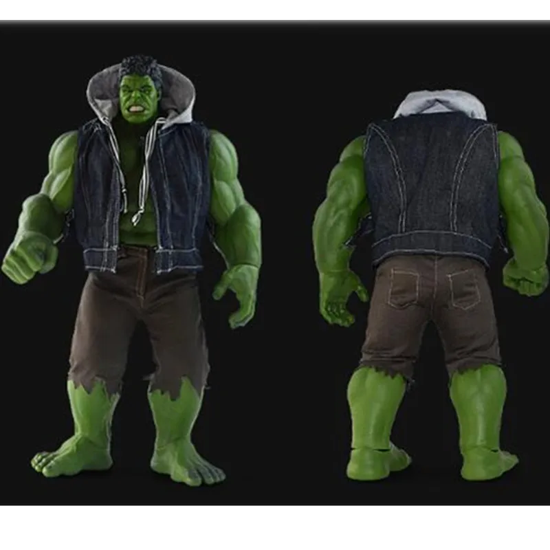 

55 CM The Avengers Superhero Bruce Banner Hulk With Trousers And Cowboy Vest PVC Action Figure Collectible Model Toy L509