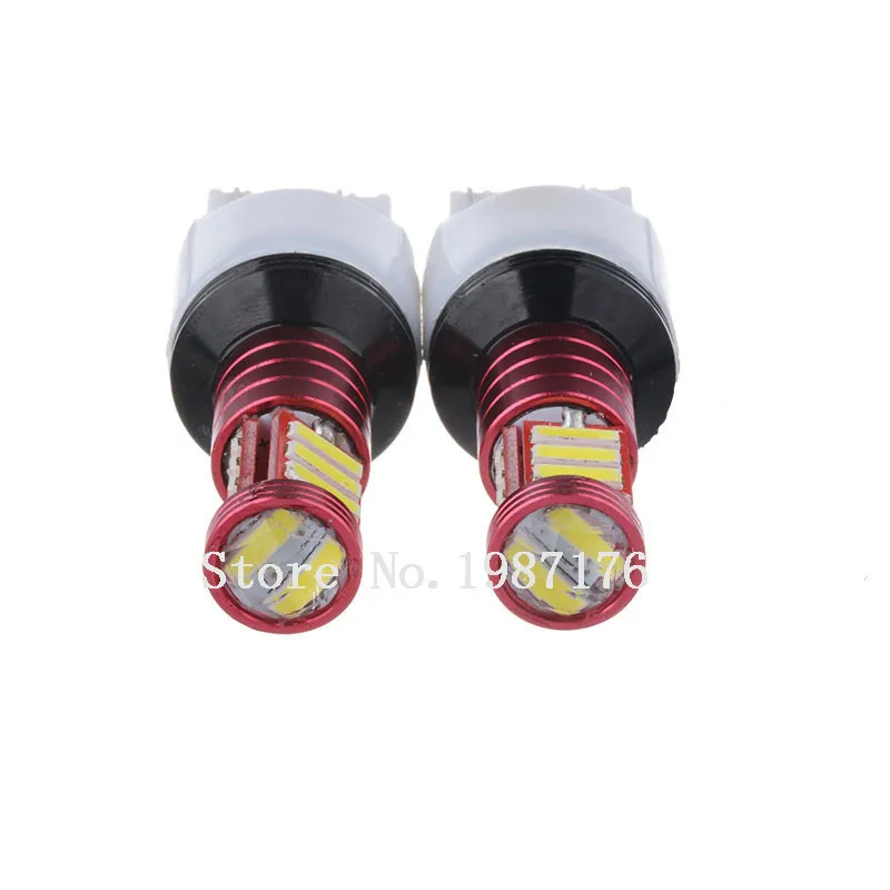 Авто светодиодный 7443 W21/5 Вт W3x16q 7020 11 SMD Холодный белый/красный/желтый 12 V автомобиль стоп/поворот/Хвост Автоматическая лампочка