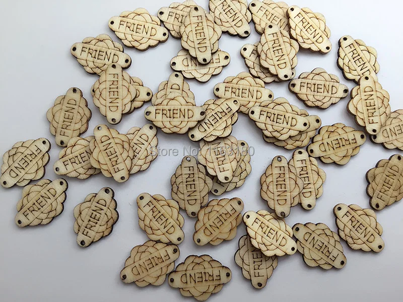 

300pcs/lot Wooden Flower Shapes Craft Scrapbooking MDF Wood gift Embellishment Card Friend Tags