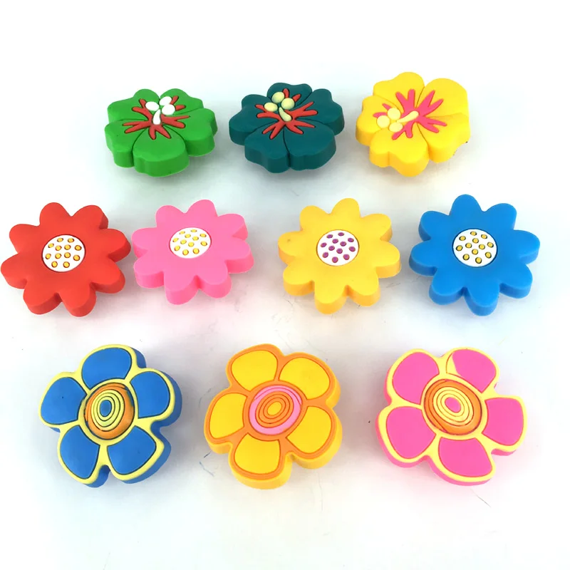 

10PCS Cololful Flower knobs lovely children room furniture cupboard door handles Soft drawer cabinet knobs Pulls