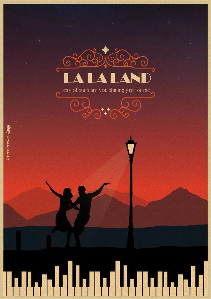 LA LAND фильм плакат из крафт-бумаги плакаты настенные наклейки домашний декор домашний художественный бренд - Цвет: Шоколад