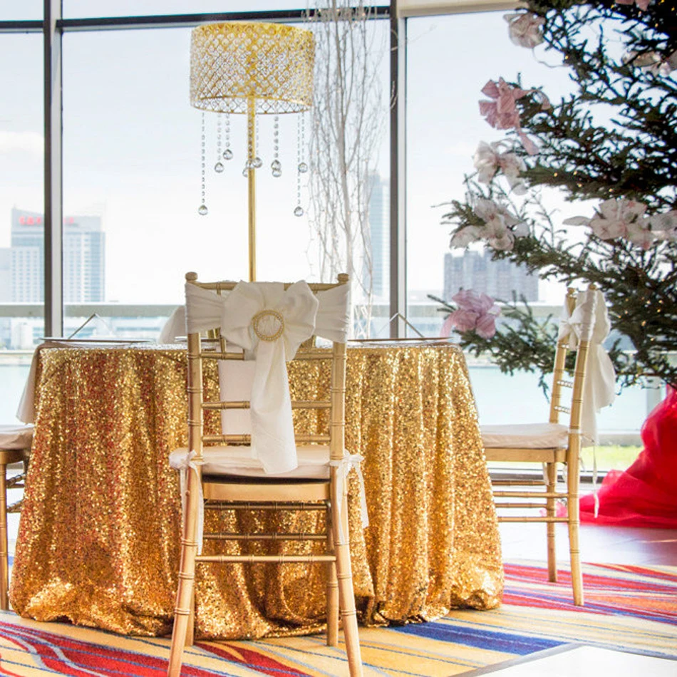Gold sequin tablecloth-002