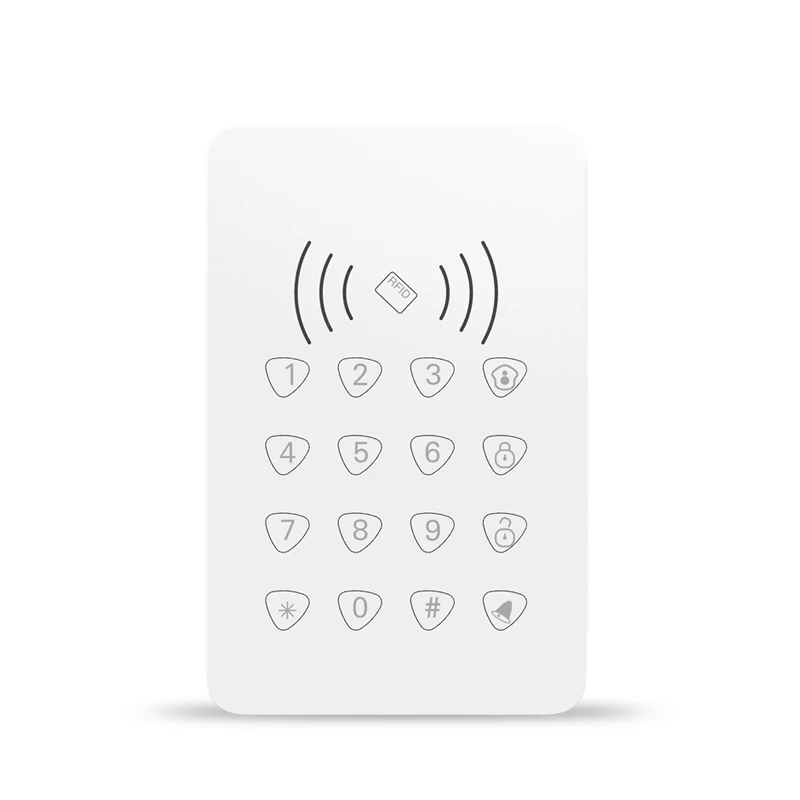 433 мГц RFID сенсорной клавиатурой с функцией RFID/дверной Звонок функция для беспроводной Wi-Fi gsm сигнализация постановки/снятия сенсорной