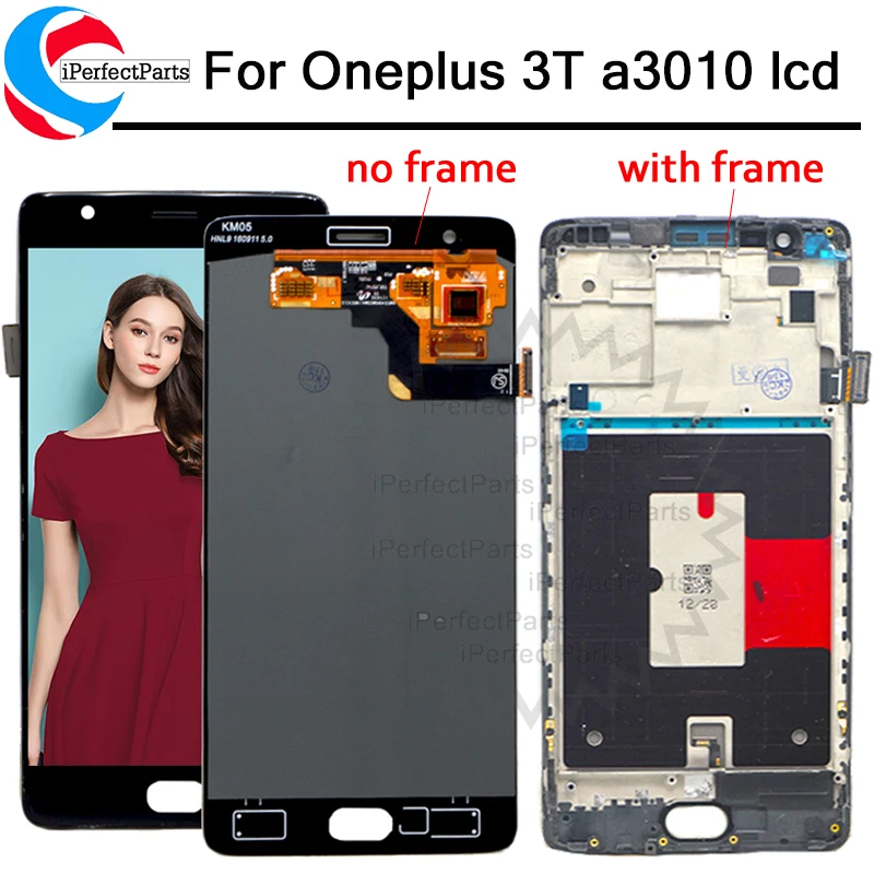 

100% New Oneplus 3T LCD Display Touch Screen FHD 5.5" Digitizer Assembly Replacement Accessory For One plus A3010 A3000 3 three