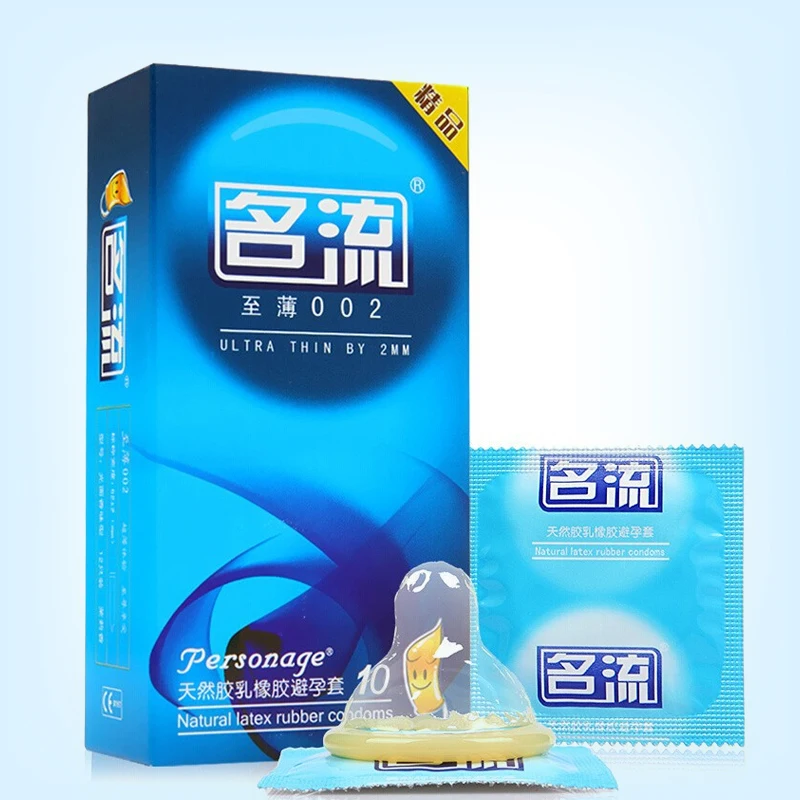 

10pcs brand original personage male ultra thin 002 condoms pleasure condones latex condom lubricate sex toys products for man