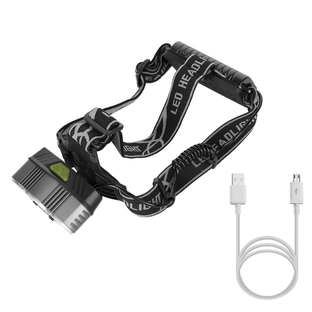 

Professional 5LED Headlight Head Lamp 90000LM Rechargeable USB Cable Waterproof Outdoor Sports Camping Exploration Hiking Light