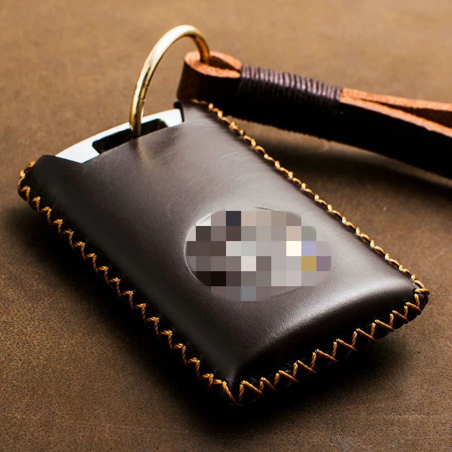 

Leather remote lock for Cadillac XLR\SRX\CTS\ATS\XTS\ATSL Genuine Leather Keychain Pouch Purse Cover Bag