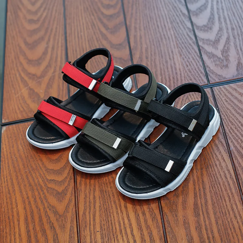 Летняя пляжная обувь AFDSWG сандалии для мальчиков черные детские детская красная