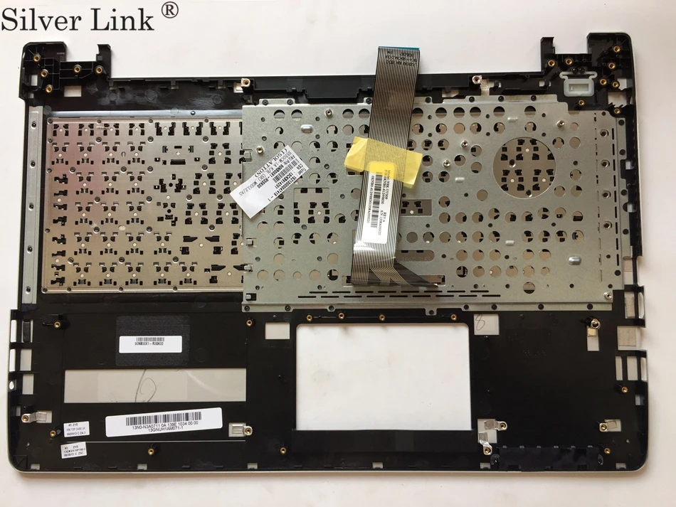 SK Slovakia keyboard for Asus S550 with silver palmrest cover S550CM laptop keyboard with Palmrest Upper cover SK Layout
