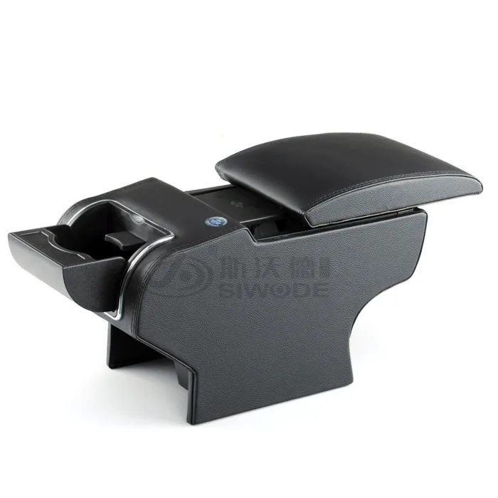 

free punch for Peugeot 307 car armrest box 9 function with USB hidden cup seat no drilling central box