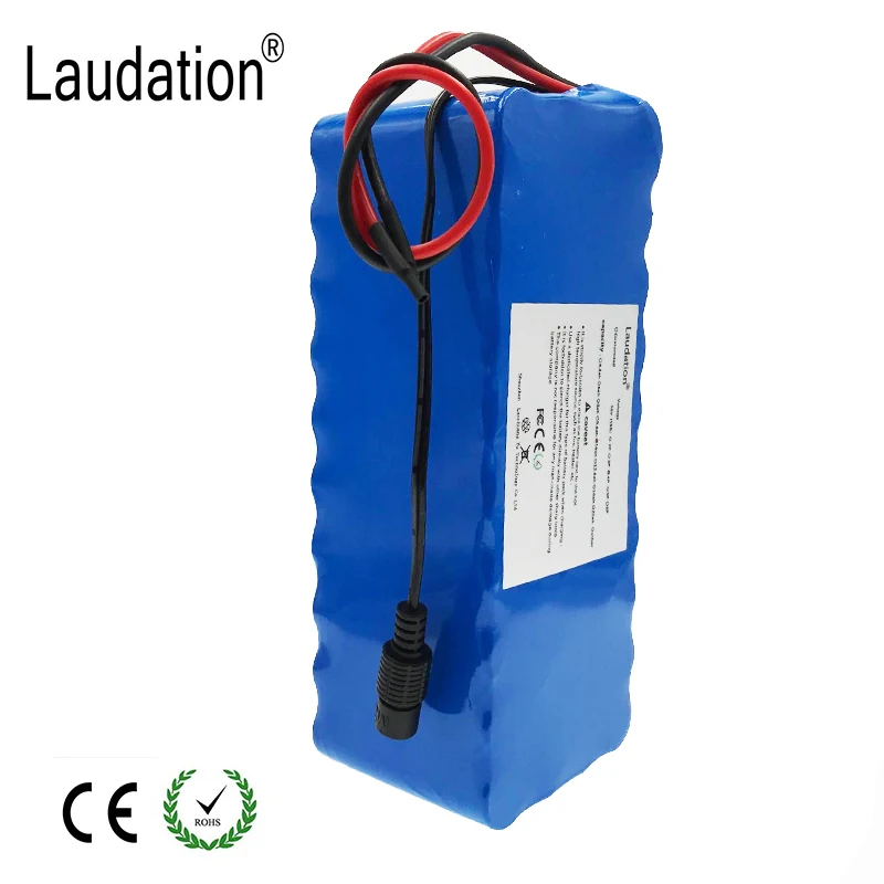 Laudation 36V 10S4P 10Ah 500W высокая мощность и емкость 42V 18650 литиевая батарея мотоцикл электрический автомобиль велосипед Скутер с BMS