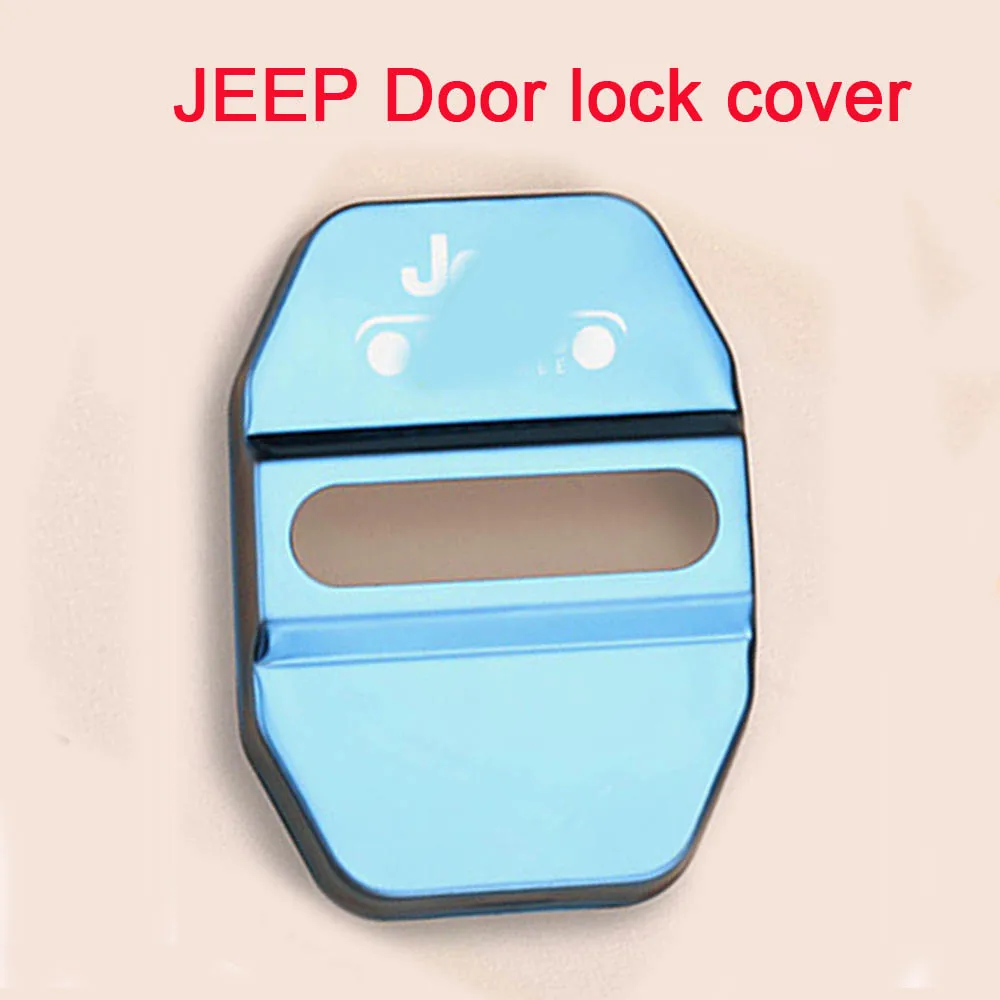 

4pcs/set Door Lock Protective Cover Trim Cap For Jee.p Grand Cherokee 2014 2015 2016 2017 2018 SUV Car Styling Accessories