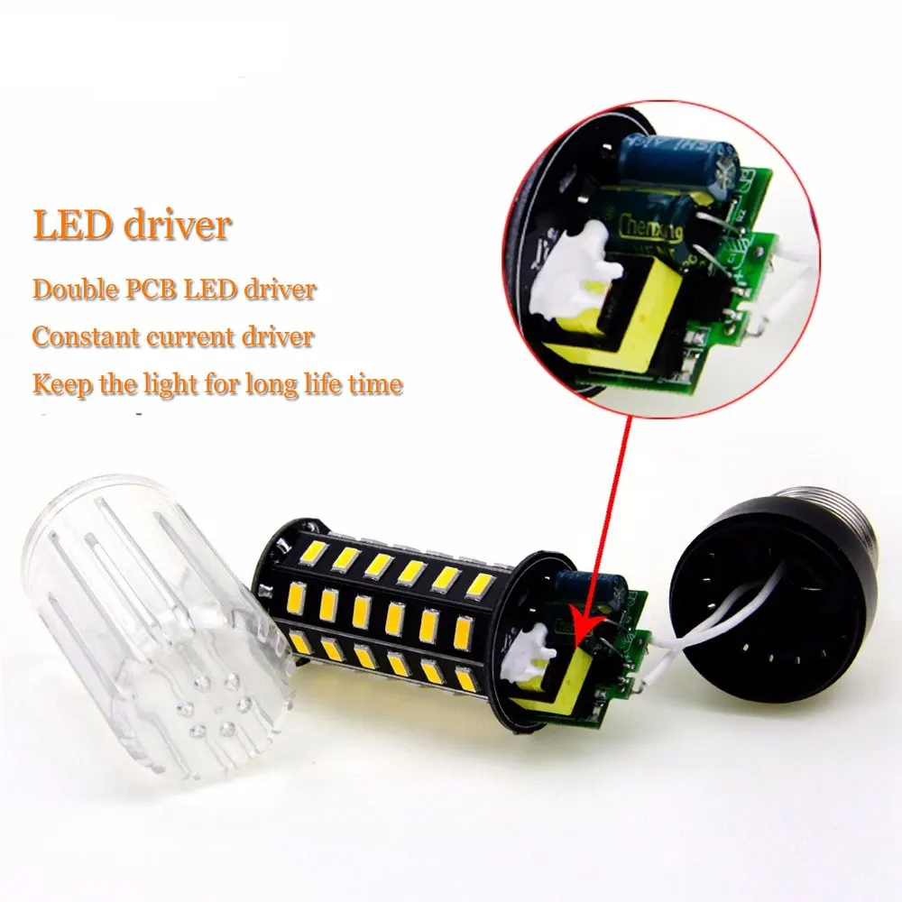 Светодиодная кукурузная лампа 5733 SMD 20 Вт 12 15 осветительная с регулируемой