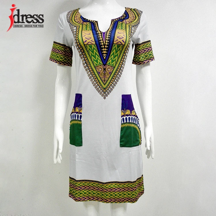 IDress S-XXXL Plus Size Sexy Casual Summer Dress Women Short Sleeve Party Dresses 2017 Black Vintage Traditional Printed Dresses (8)