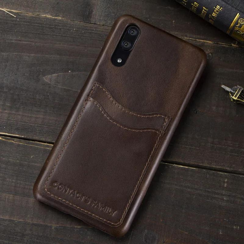 For Huawei P20 Tactile Elegant Genuine Leather Case With Hand Strap Wallet Case For Huawei P20 Back Protective Cover Coque cute huawei phone cases Cases For Huawei