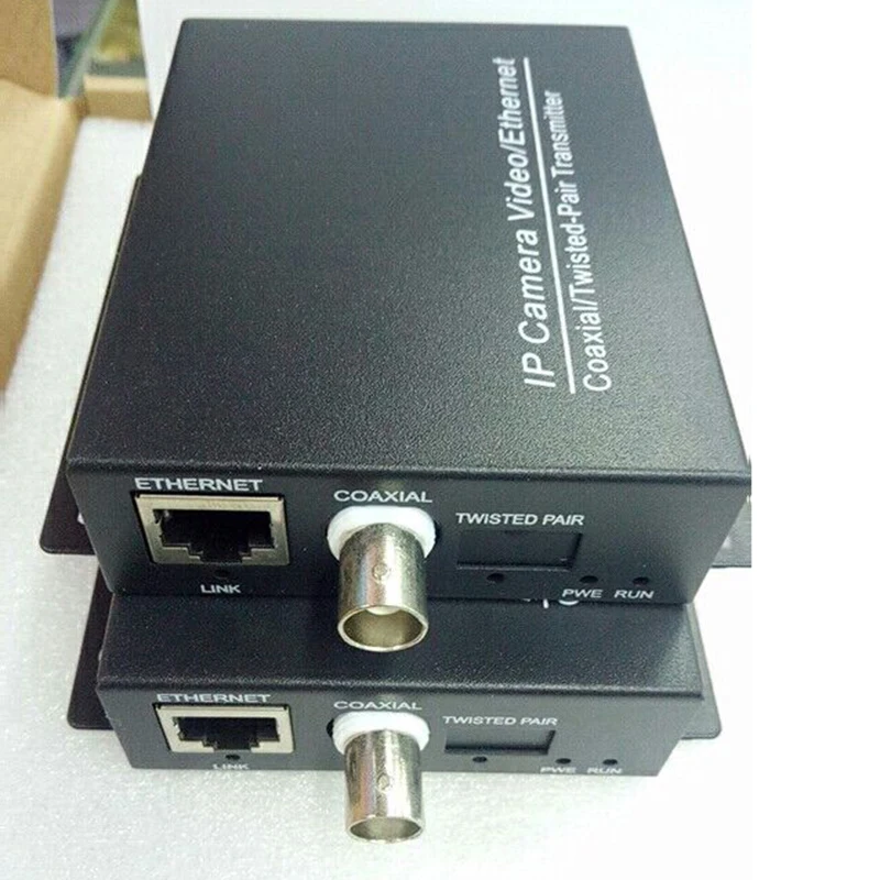 Ethernet удлинитель по коаксиальному преобразователю для ip-камер видео/Ethernrt коаксиальный/витая пара T 2 км