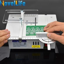 Мини Настольная Пила Ручной Работы по Деревообработке Ленточная Пила DIY Хобби Модель Ремесла Режущий Инструмент с Источником Питания 80 мм HSS Пильный диск