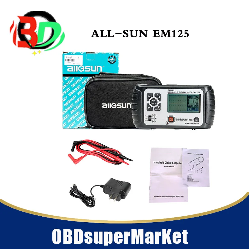 All sun 25MHz 100MSa/s Digital 2 in1 Handheld Portable Oscilloscope