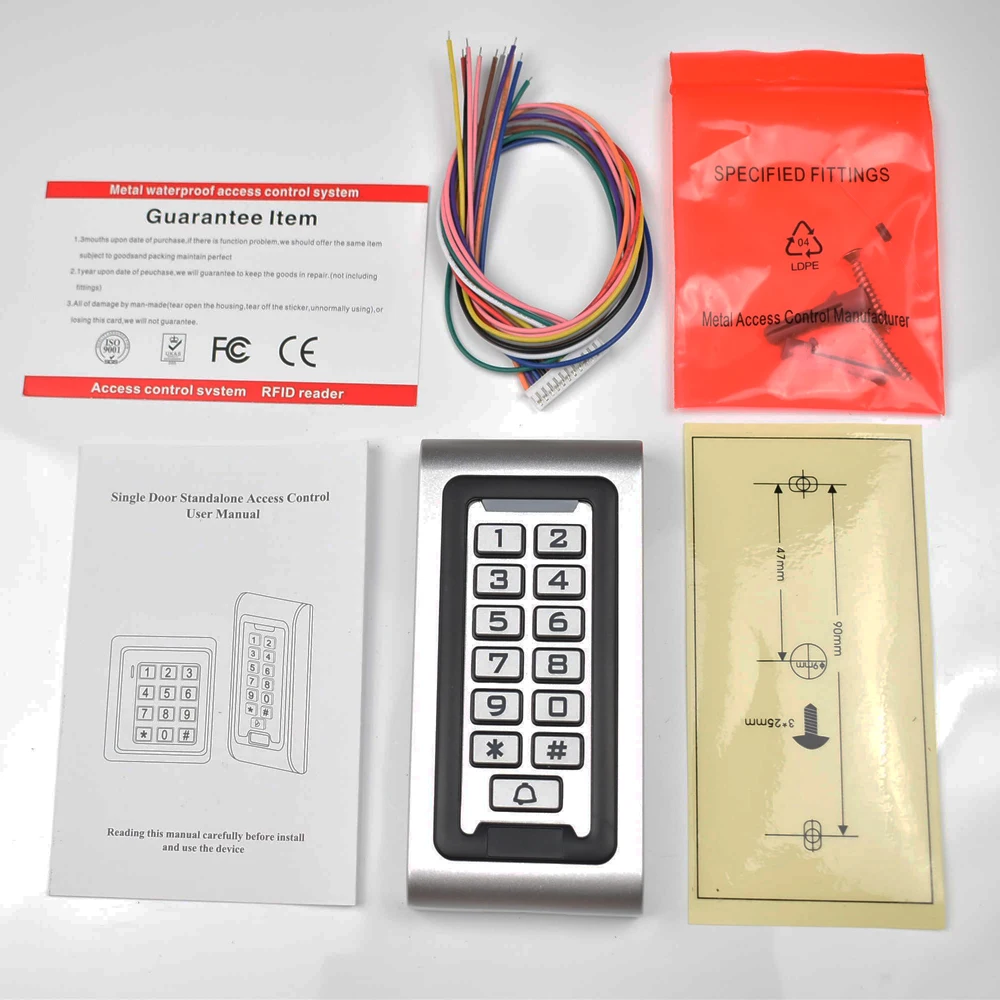 LED Keypad RFID 125khz Access Control System Proximity Card Standalone 2000 Users Door Access Control Metal Case LED Keypad RFID 125khz Access Control System Proximity Card Standalone 2000 Users Door Access Control Metal Case