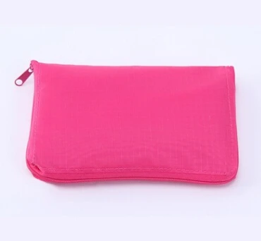 Новая многоразовая складная сумка для покупок, сумка на плечо для продуктов, уличная Женская эко-сумка, модная Экологически чистая сумка - Цвет: Hot Pink